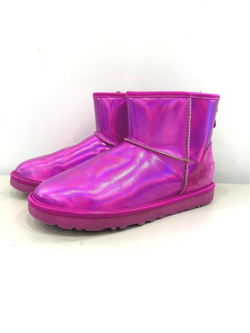UGG Classic Mini Pink Iridescent Boots Size 7